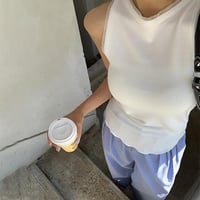 レイヤードニットタンク