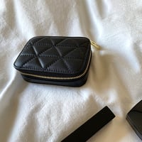 リアルレザーミラー付きポーチ