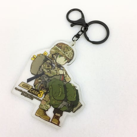 ミリタリー女子　キャラクター　アクリルキーホルダー 米軍装備