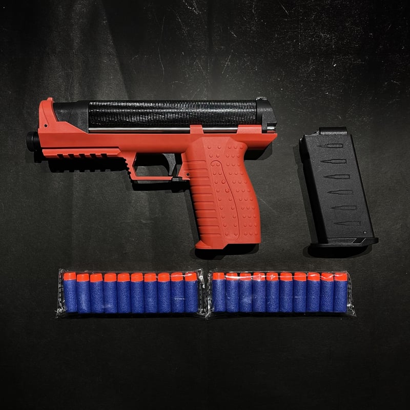 GY03・PARROTS】ショートダーツブラスター・エアコッキング拳銃型