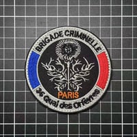 フランス国家警察 パリ刑事犯罪課戦術パッチ – BRIGADE CRIMINELLE PARIS　記念章　パッチ　ベルクロワッペン マジックテープ