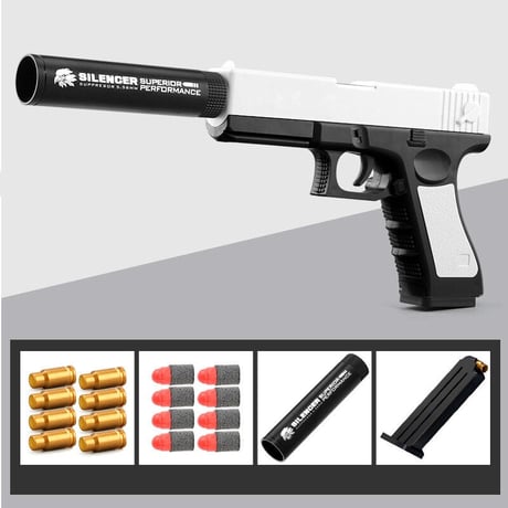 【力維玩具・GLOCK18】スポンジダーツ・エアコッキングピストル