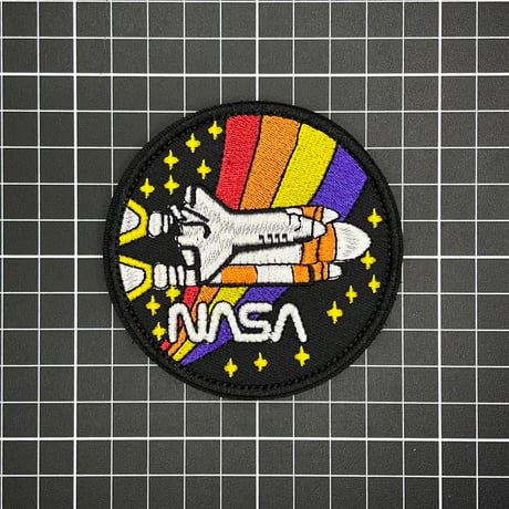 NASA　レインボー　記念章パッチ　ベルクロワッペン