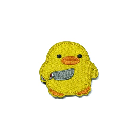 『鶏かアヒルか分からんがとりあえず逃げよう』ベルクロワッペン