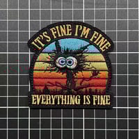 【IT’S FINE.I’M FINE.EVERYTHING IS FINE.】ベルクロワッペン マジックテープ　パッチ