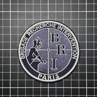 フランス国家警察 BRI パリ戦術パッチ – BRIGADE RECHERCHE INTERVENTION　記念章　パッチ　ベルクロワッペン マジックテープ