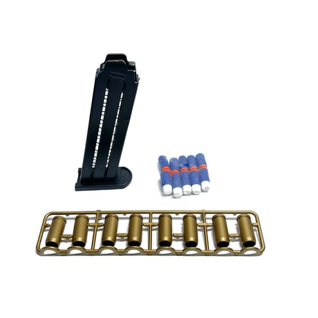 【黒・白】DE砂漠の鷹スポンジダーツピストル型エアコッキング排莢トイガン