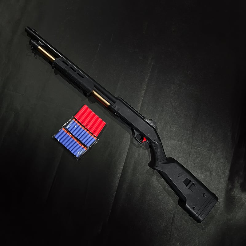 M870・黒】スポンジダーツ・単発式ポンプアクション散弾銃風トイガン