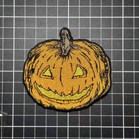 HALLOWEEN FOR LIFE ハロウィン かぼちゃ ワッペン エンブレム パッチ ベルクロ マジックテープ