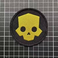 【YELLOW SKULL】　ベルクロワッペン マジックテープ　パッチ