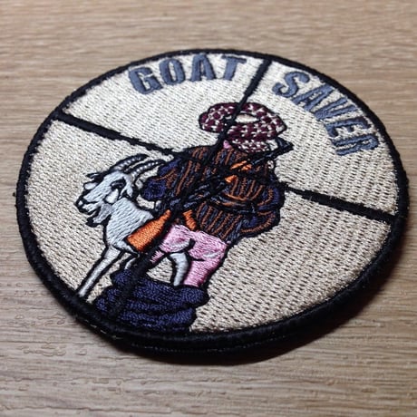 「GOAT SAVER」刺繍 ベルクロワッペン