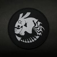 【ラムダ-5 　シロウサギ】SCP財団所属機動部隊　ベルクロワッペンシンボル　反射文字　ベルクロワッペン　マジックテープ　識別章