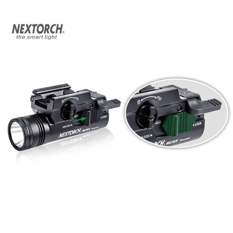 【NEXTORCH】WL10X型 230ルーメン ハンドガン用タクティカルライト (ウェポンライト) 実物 防水 小型 軽量 高輝度