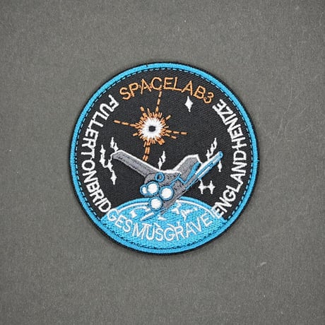 【SPACELAB3】 FULLERTON BRIDGES MUSGRAVE ENGLAND HENIZE 　記念章パッチ　ベルクロワッペン