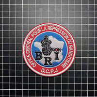フランス国家警察 BRI（捜査介入部隊）DCPJ/OCRTIS　記念章　パッチ　ベルクロワッペン マジックテープ