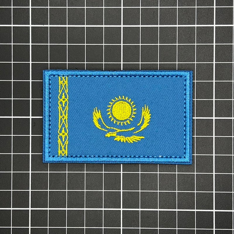 Kazakhstan・カザフスタン】 国旗・地域旗 ベルクロワッペン | 【臥龍