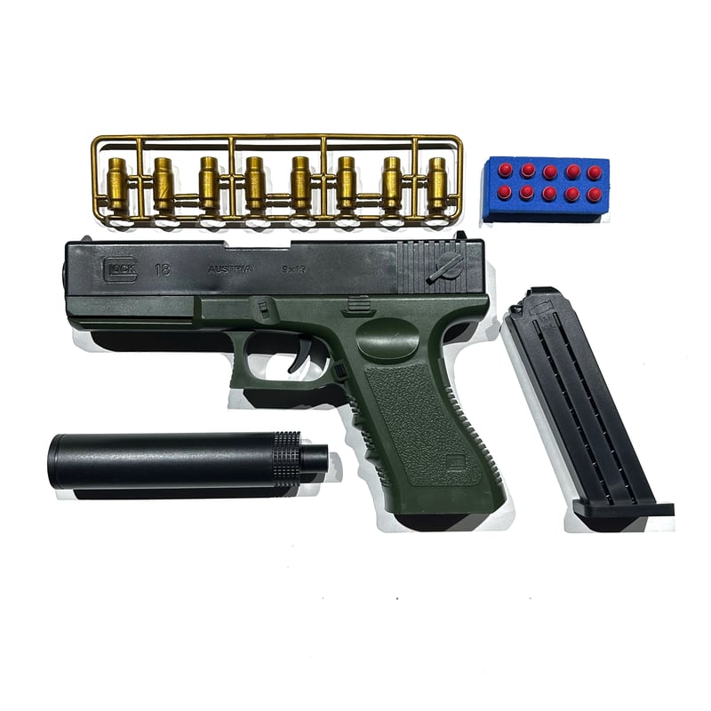 力維玩具・GLOCK18】スポンジダーツ・エアコッキングピストル | 【臥龍