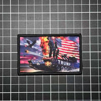 【Make Tanks Great Again トランプ戦車 - 自由と民主主義の進撃】　エンブレム　パッチ　ベルクロワッペン マジックテープ