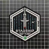 【SpaceX StarShip Test Flight StarBase テキサス】ベルクロワッペン マジックテープ　パッチ