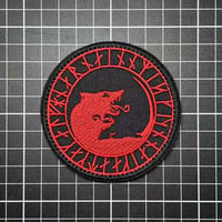 ヴァイキング フェンリル（Fenrir）戦術パッチ – 北欧神話の狼エンブレム　パッチ　ベルクロワッペン マジックテープ