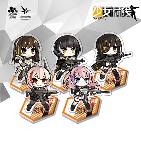 【少女前線　AR小隊】　M4A1　M16A1　AR15　SOP2　RO635 擬人キャラクター　立てるキーホルダー