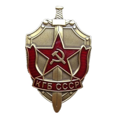 旧ソ連KGB「剣と盾」ピンバッジ　箱付き