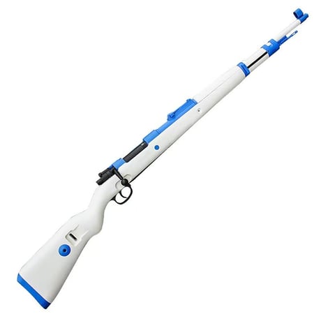 【白・ウッド風】翰克・Kar98k　マイクロダーツトイガン　リアルカート　フルサイズ
