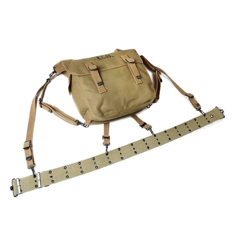 【WW2米軍】M1936 ミュゼットバック ベルトセット 複製品