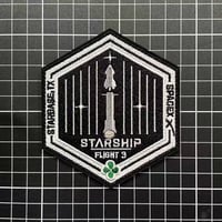 【SpaceX StarShip Test Flight3 StarBase テキサス】ベルクロワッペン マジックテープ　パッチ