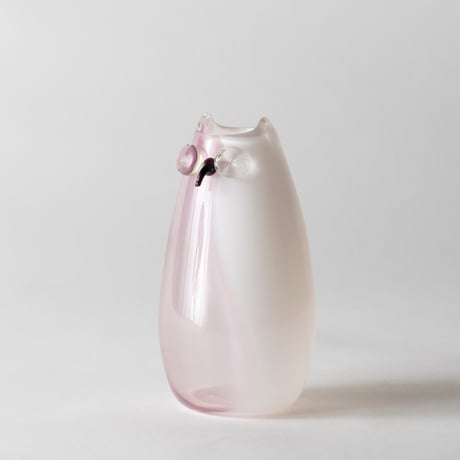 glass owl vase