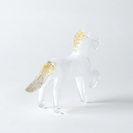 glass white horse