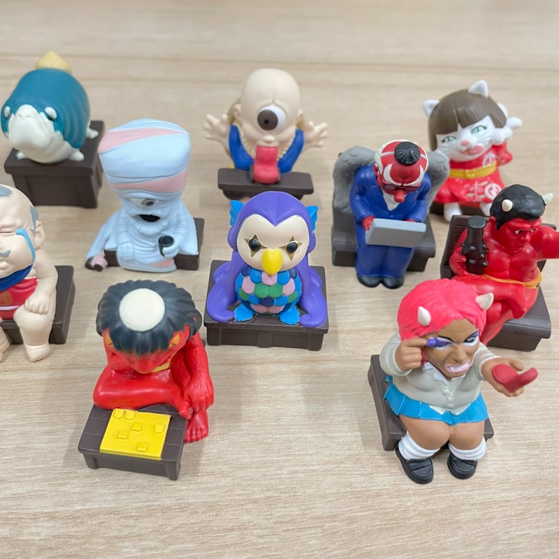 妖怪べンチキャラビー フィギュア 全15種 妖怪ベンチソフビー10種セットー | 福崎町観光協会