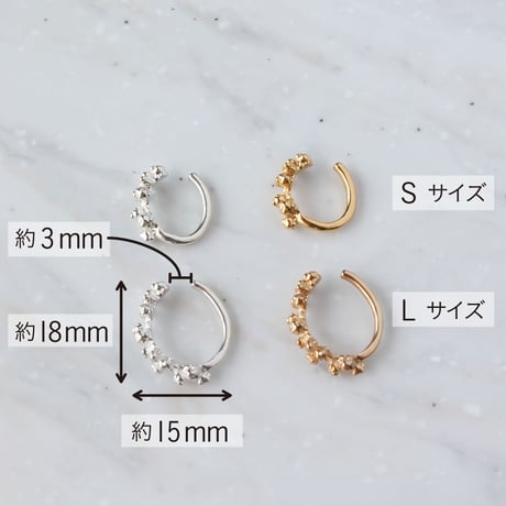 ミモザのイヤーカフ・L size / Mimosa ear cuff - L size -