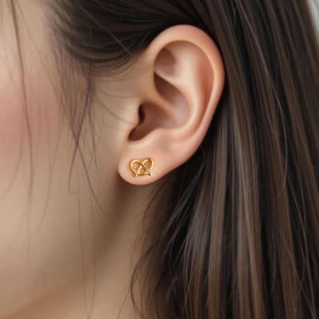 プレッツェルのピアス single / Pretzel single earring