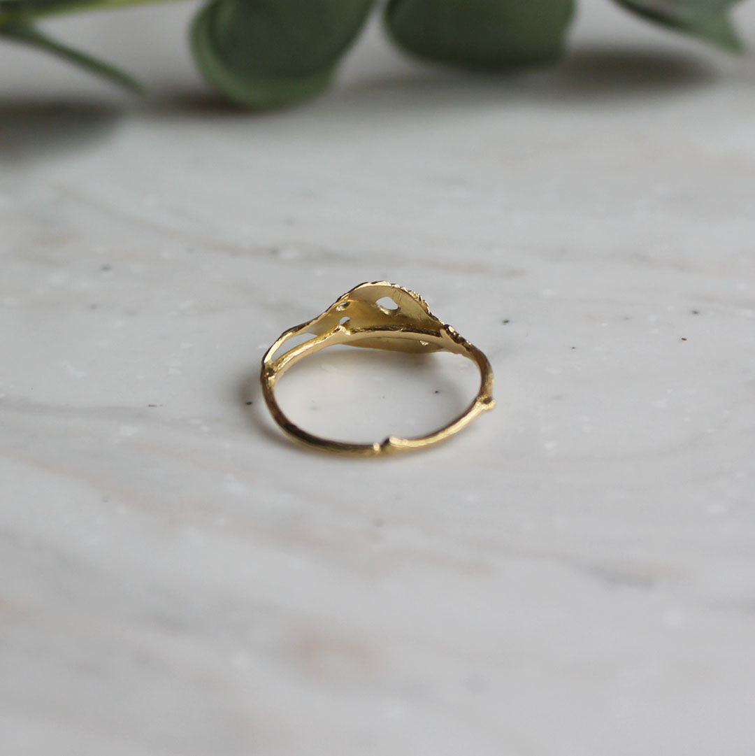 K18 ブロッサムリーフ・リング | atelier mozu