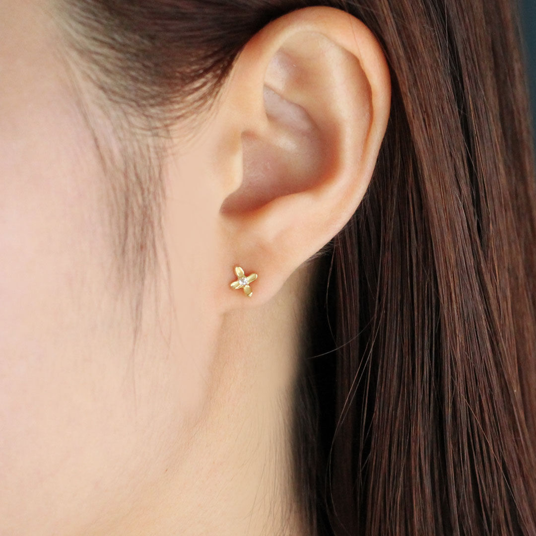 K18 金木犀のピアス 【シングル】 | atelier mozu