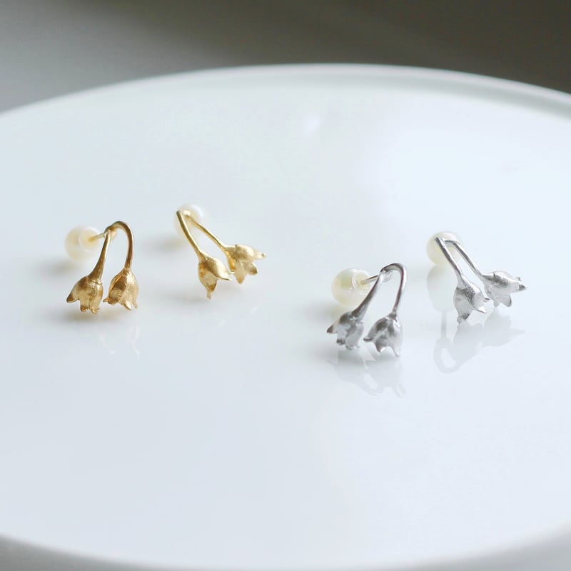 10mm x 10mm すずらんイヤリング 【公式通販】
