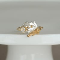 Lavender & mum leaf ring