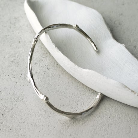 枝のバングル【 silver 】/ Silver branch bangle