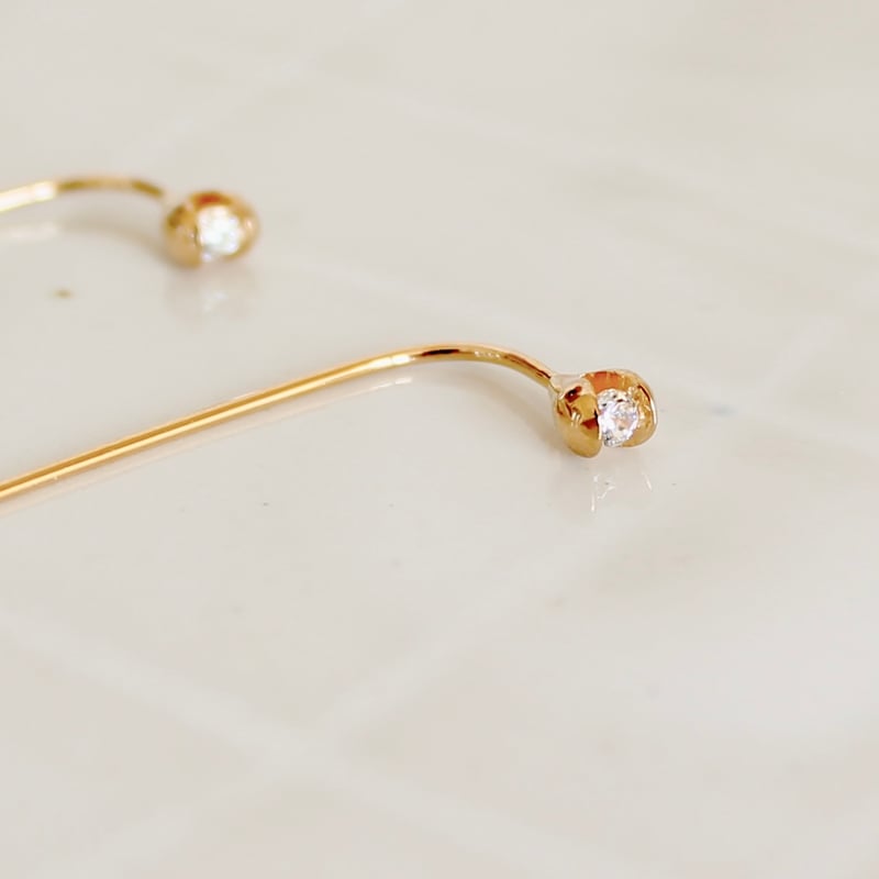 ピエニ pieni ハンドメイド オーダー ピアス 新品未使用✨️ ebine ピアス Screw Zircon Hoop Pierce レディース : ZOZOTOWN
