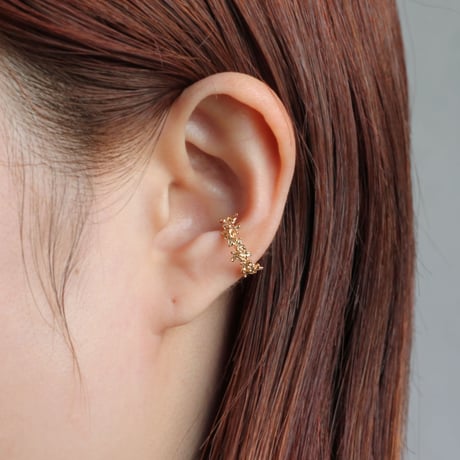 金木犀のイヤーカフ・L size / Osmanthus flowers ear cuff - L size -