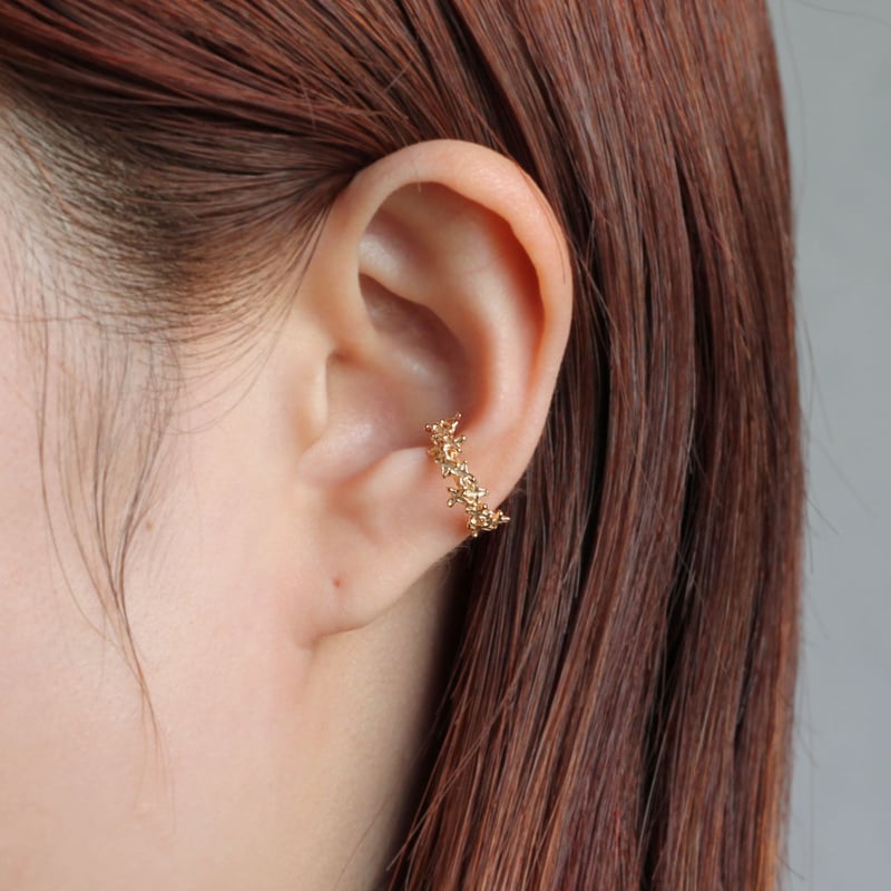 金木犀のイヤーカフ・L size / Osmanthus flowers ear cuff -