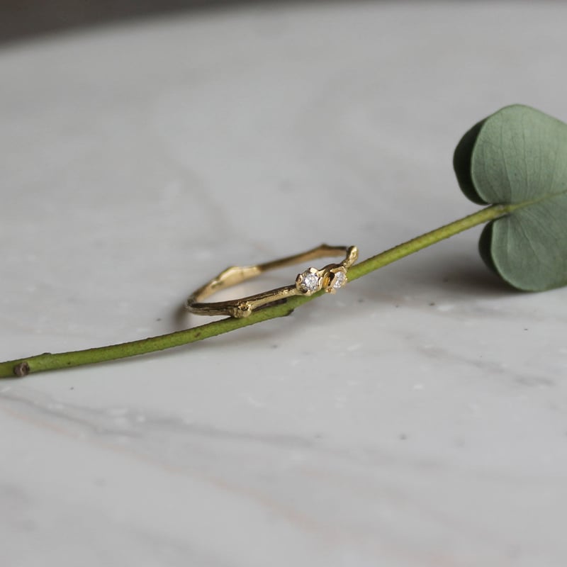 K18 branche 小さい花のリング | atelier mozu