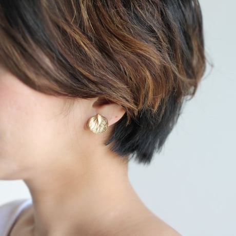 ユーカリのイヤリング / Eucalyptus clip on earrings
