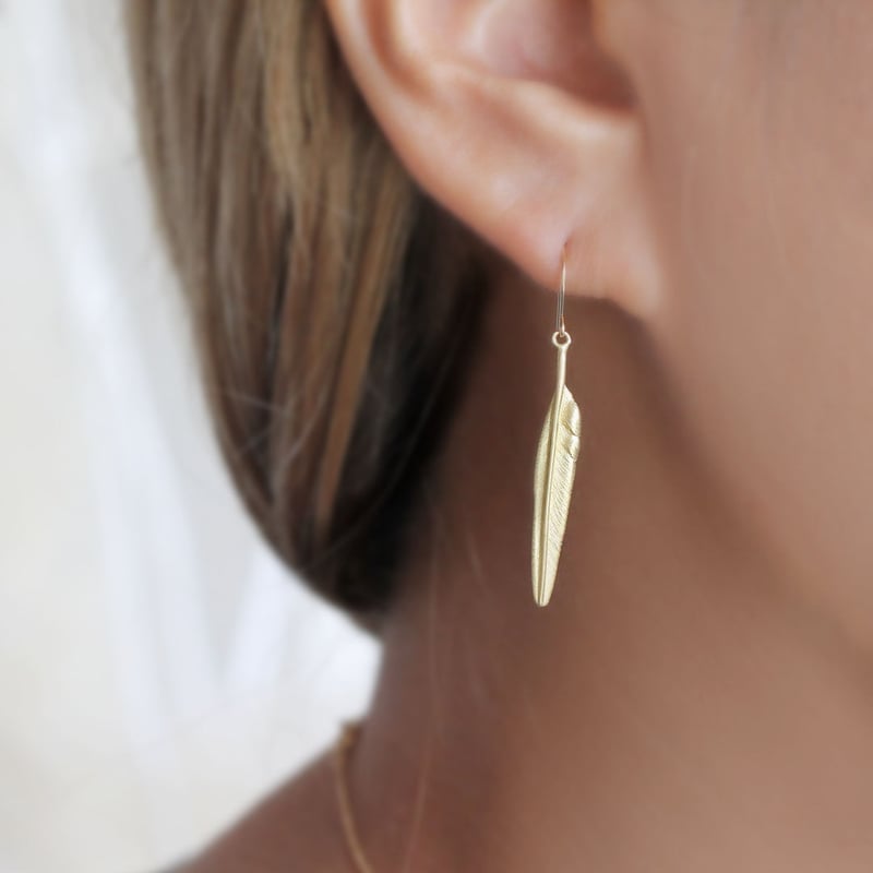 K18 フェザーピアス | atelier mozu
