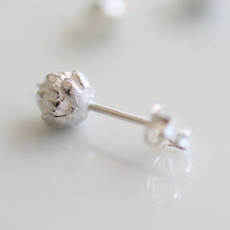 シロツメクサのスタッドピアス / White clover stud earrings