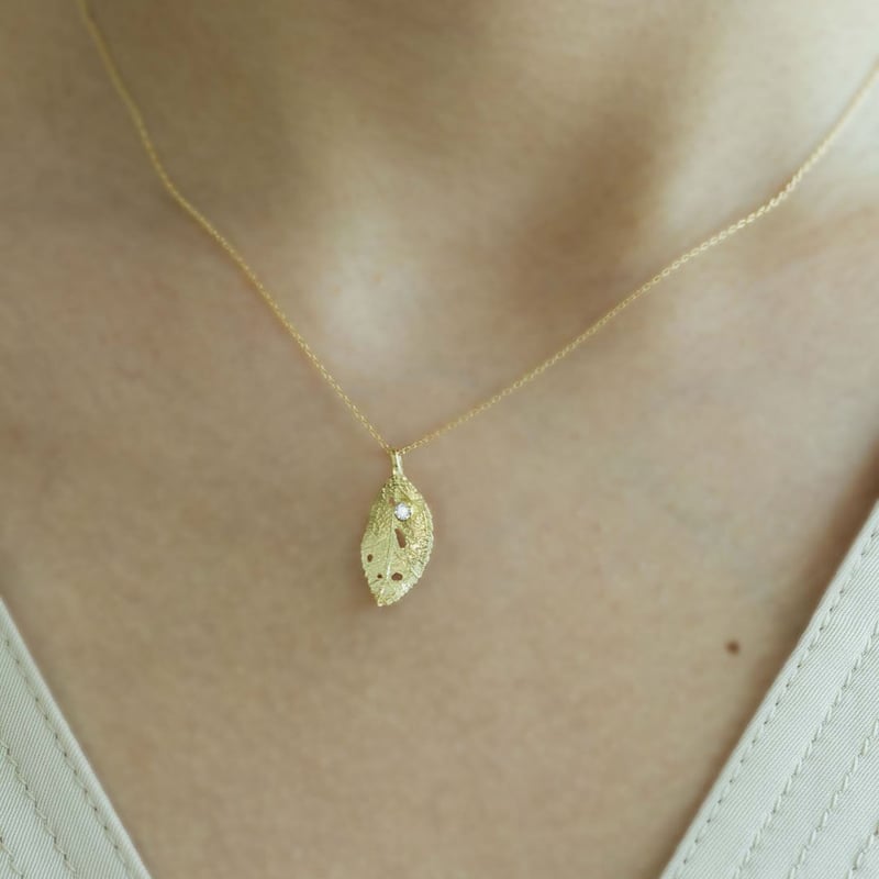 K18 ブロッサムリーフ・ネックレス | atelier mozu