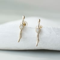 K10 Branche bar stud earrings