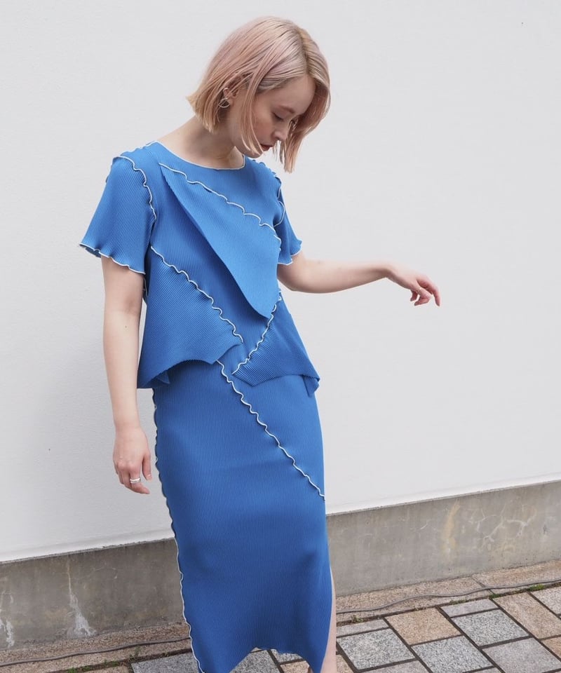 kotohayokozawa todo short sleeve pleats one pie 