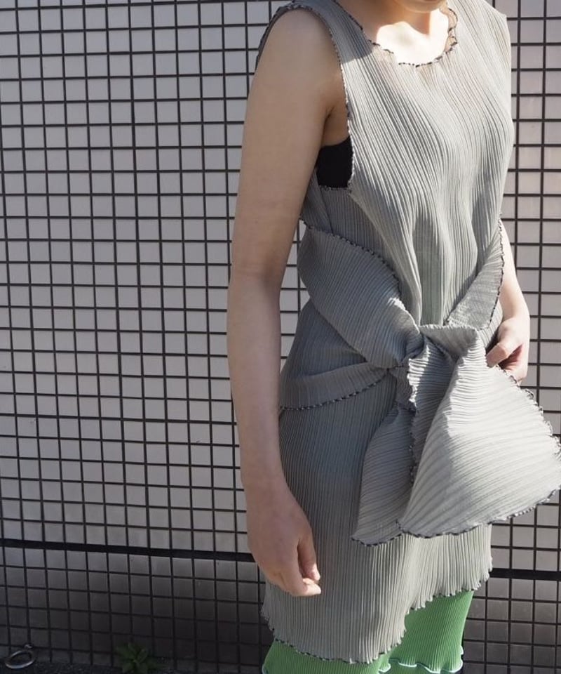 kotohayokozawa pleated mini dress | melange 